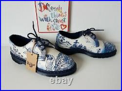 Dr Doc Martens 1461 Willow China Plate Pascal shoes blue white UK 7 EU 41 US 9