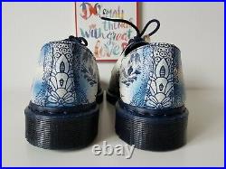 Dr Doc Martens 1461 Willow China Plate Pascal shoes blue white UK 7 EU 41 US 9