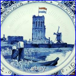 Dutch Delft Holland Porceleyne Fles Recomanding Den Briel Plate 1575-1922