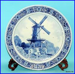 Dutch Delft Holland Porceleyne Fles Recomanding Dutch Mills Wal Molen Plate