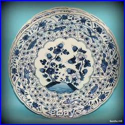 Dutch Makkum Holland Delft Frisian Folk Art Antique Blue White, Kangxi, Plates