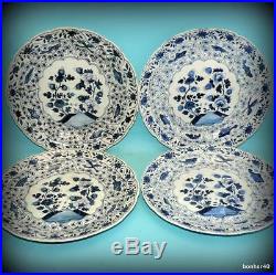 Dutch Makkum Holland Delft Frisian Folk Art Antique Blue White, Kangxi, Plates