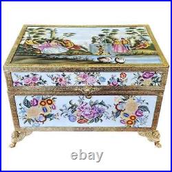 EDME SAMSON GERMANY LATE 19TH CENTURY SEVRES STYLE Casket DRESSING TABLE BOX