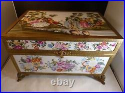 EDME SAMSON GERMANY LATE 19TH CENTURY SEVRES STYLE Casket DRESSING TABLE BOX