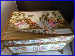 EDME SAMSON GERMANY LATE 19TH CENTURY SEVRES STYLE Casket DRESSING TABLE BOX