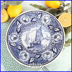 EIGHT Mismatched Blue and White Transferware Plates/Dishes. Mix and Match Plates