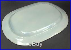 Early 19thC Pearlware MEAT PLATE / 16 Platter Piping Shepherd / Blue & White