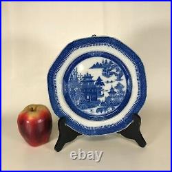 Early 19th Century Staffordshire Blue & White Plate With Chinese Nankin Design