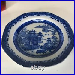 Early 19th Century Staffordshire Blue & White Plate With Chinese Nankin Design