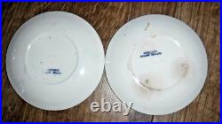 Early Wedgwood Blue & White Willow Pattern Miniature Tea Set & Dinner Plates