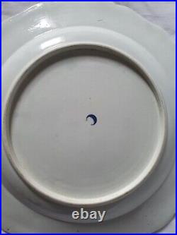 Early Worcester Blue & White Plate, Pine Cone Pattern, Dr Wall