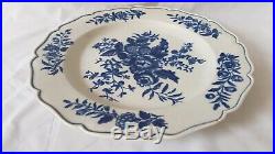 Early Worcester Plate. Blue & White To Base. Circa 1760-1770. Pinecone