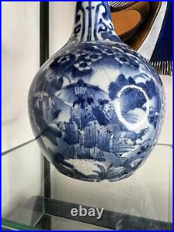 Edo Period Japanese Porcelain Figural Jug / Ewer Blue White 17thC Antique