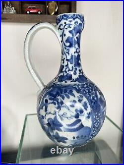 Edo Period Japanese Porcelain Figural Jug / Ewer Blue White 17thC Antique