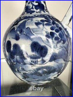 Edo Period Japanese Porcelain Figural Jug / Ewer Blue White 17thC Antique