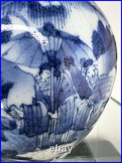 Edo Period Japanese Porcelain Figural Jug / Ewer Blue White 17thC Antique