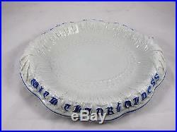English Ceramic Blue & White Bread Plate C 1880's