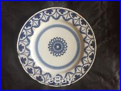 English Delft Blue & White Early 1700s Plate