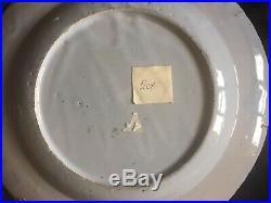 English Delft Blue & White Early 1700s Plate