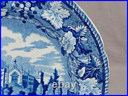 Enoch Wood Cashiobury Hertfordshire Blue Transferware 8 5/8 Inch Plate