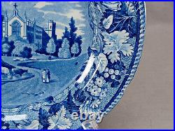 Enoch Wood Cashiobury Hertfordshire Blue Transferware 8 5/8 Inch Plate