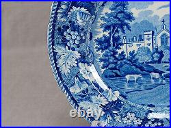 Enoch Wood Cashiobury Hertfordshire Blue Transferware 8 5/8 Inch Plate