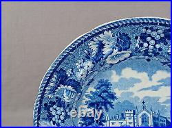 Enoch Wood Cashiobury Hertfordshire Blue Transferware 8 5/8 Inch Plate