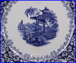 Erford Blue Transferware Dinner Plate James Edwards Ironstone An Antique Beauty
