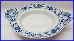 Ernst Teicher Colln Meissen Shell Casserole Blue Onion Oval Shape