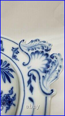 Ernst Teicher Colln Meissen Shell Casserole Blue Onion Oval Shape