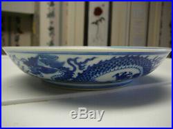 Extra fine Chinese porcelain blue white plate Guangxu mark and period 19thC