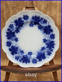 FLOW BLUE Dinner Plate Vinranka by Harold Percy Sweden 10.5 Grape Leaf