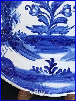 Fantastic! ENGLISH DELFT CHARGER Blue & White DEEP FORM PLATE c18th Century