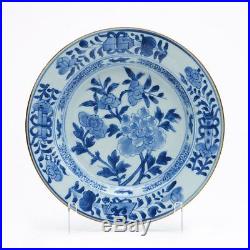 Fine Antique Chinese Blue & White Floral Plate 18/19th C