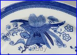Fine Antique c1830's Underglaze Blue White Fitzhugh Platter 21 inches