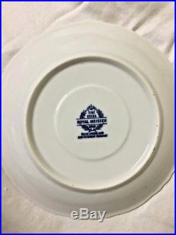 Fine China Japan Royal Meissen Service 40 Pc Set Plates Bowls Floral Blue White