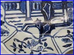 Fine Chinese Handpainted Blue&White Porcelain Plate Marked