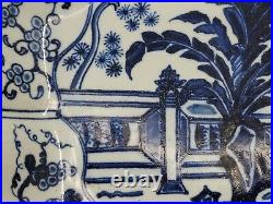 Fine Chinese Handpainted Blue&White Porcelain Plate Marked