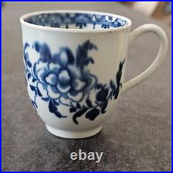 Fine Quality Worcester The Three Flowers Tea Bowl Crescent 18th Century