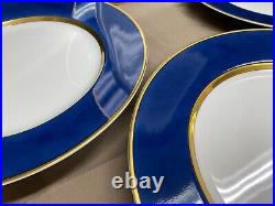 Fitz & Floyd RENAISSANCE Lapis Blue & Gold Set of 4 Charger Plates 12