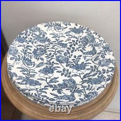 Floral Churchill Dinner Plates 4 Peony Blue White Roses Vitrified 10 Ceramic