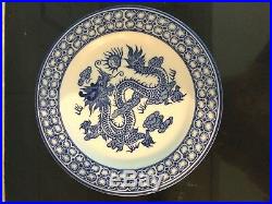 Four Stunning Blue & White Ralph Lauren CLUB PORCELAIN Salad Plates/Dishes