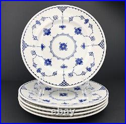 Franciscan DENMARK BLUE Dinner Plates (5) Blue White Ironstone Floral