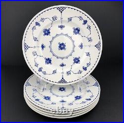 Franciscan DENMARK BLUE Dinner Plates (5) Blue White Ironstone Floral