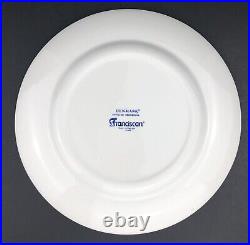 Franciscan DENMARK BLUE Dinner Plates (5) Blue White Ironstone Floral