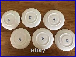 Full set of 6 Wedgwood Willow Pattern Coffee/Espresso Cans and Saucers