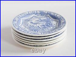 GIEN OISEAU BLEU TABLEWARE UNUSED SIDE PLATES x6 IN ORIGINAL BOX