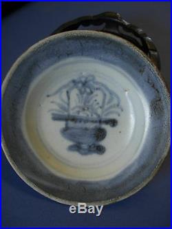 GREAT GIFT REDUCED RARE BLUE WHITE GLAZE Tek Sing Cargo HangingBasket Plate1822