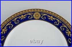 Gianni Versace for Rosenthal. Medusa Blue plate in porcelain. Late 20th C