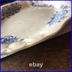 Gien France #41 Late 19th century. French antique plate. Faience. Blue
